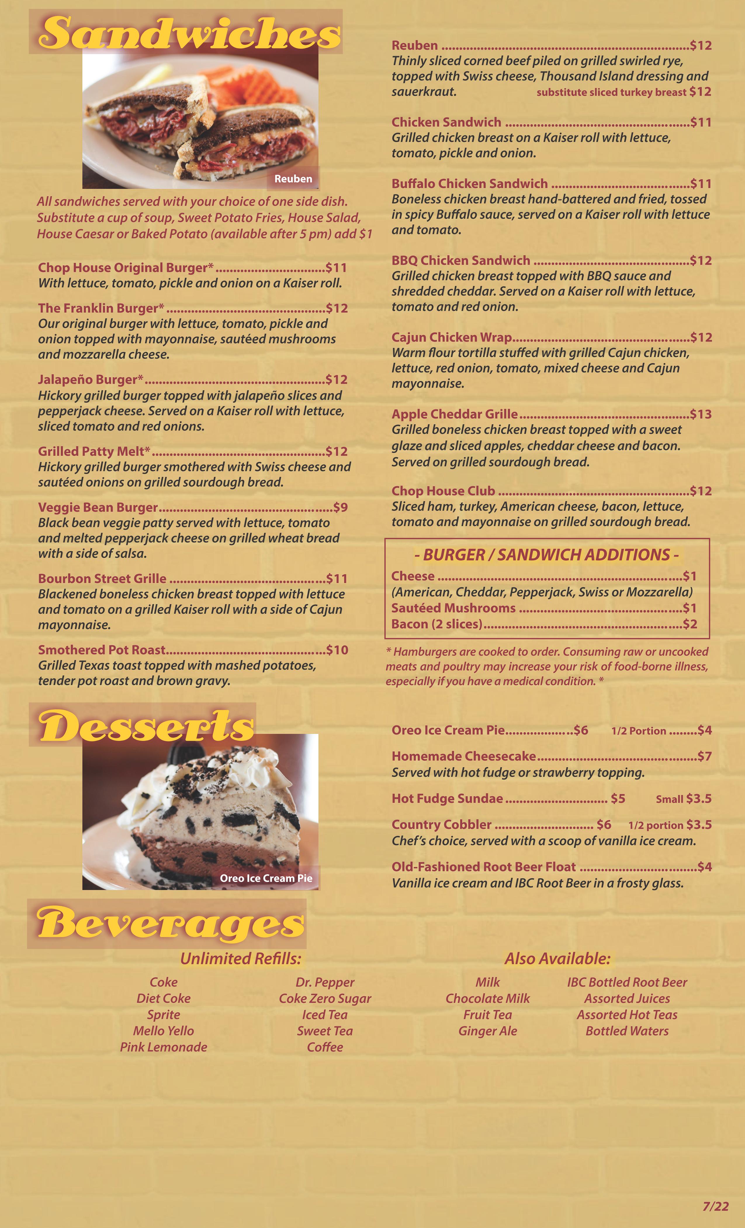 american ranch house menu Hung Provost